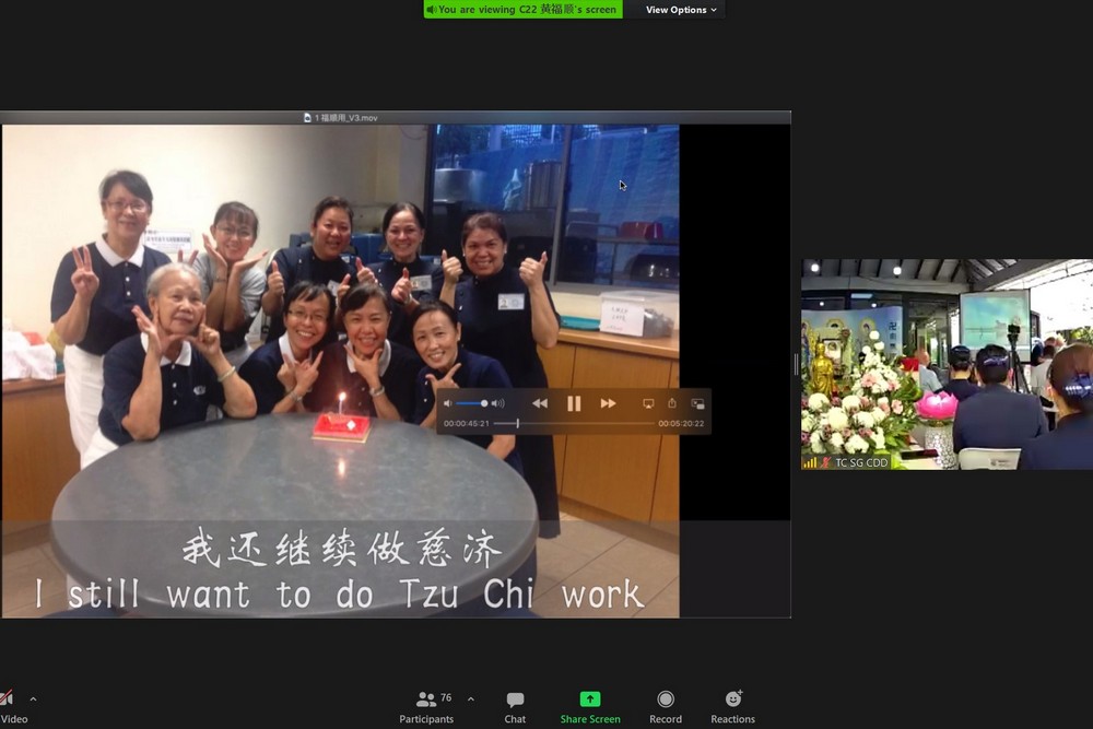 On 7 February, documentary volunteers organised an online-offline hybrid memorial service and produced three video clips in remembrance of Sister Siew Hong. (Print screen by Mulias Lian)